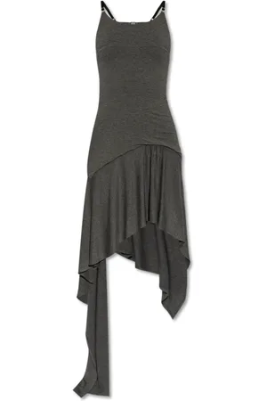 The Attico Kleedjes, Dames, Grijs, XS, Jurk met open rug