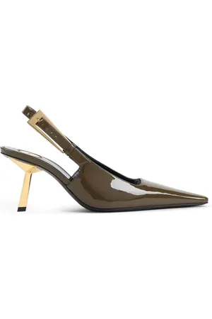 Saint Laurent Schoenen, Dames, Groen, 37 1/2 EU, Leer, Lee 75 Pumps