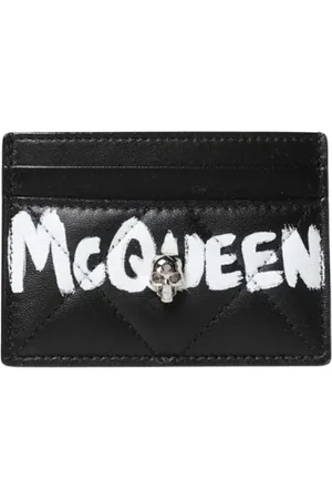 Alexander McQueen Accessoires, Dames, Zwart, ONE Size, Leer, Skull Quilted Kaarthouder
