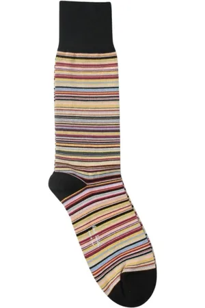 Paul Smith Ondergoed, Heren, Veelkleurig, ONE Size, Katoen, Gestreepte Katoenmix Sokken