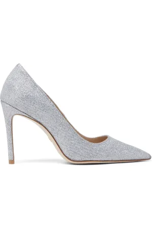 Stuart Weitzman Schoenen, Dames, Grijs, 36 1/2 EU, Exaggerated Pointed Toe Pump