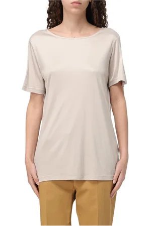 FAY Blouses & Shirts, Dames, Wit, 2Xl, Zijden Boothals Top