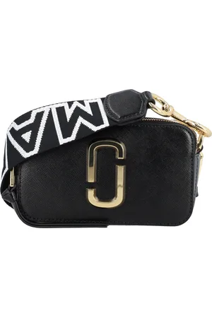 Marc Jacobs Tassen, Dames, Zwart, ONE Size, Leer, Zwarte Multi Handtas Snapshot Stijl