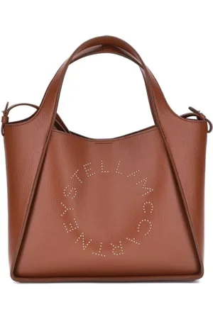 Stella McCartney Tassen, Dames, Bruin, ONE Size, Leer, Iconische Faux Leren Tote Tas