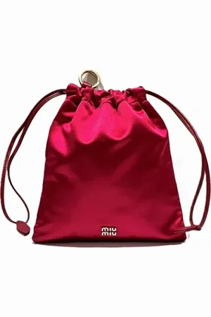 Miu Miu Pre-owned, Dames, Roze, ONE Size, Satijn, Pre-owned Satin pouches
