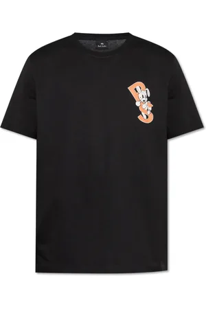 Paul Smith Tops, Heren, Zwart, XL, Katoen, T-shirt met kleurrijke print