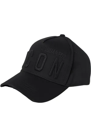 Dsquared2 Accessoires, Heren, Zwart, ONE Size, Katoen, Baseballpet Met Versleten Rand
