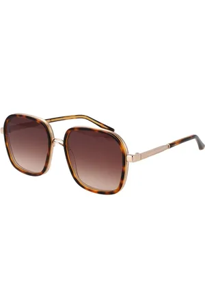 Sandro Accessoires, Dames, Bruin, ONE Size, Bruine Vrouwen Vierkante Zonnebril Gradient