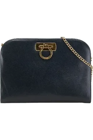Salvatore Ferragamo Pre-owned, Dames, Blauw, ONE Size, Leer, Pre-owned Leather crossbody-bags