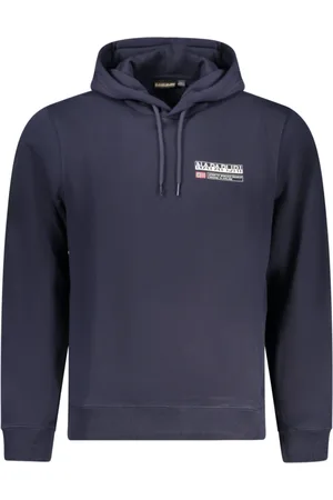Napapijri Sweatshirts & Hoodies, Heren, Blauw, M, Blauwe Hoodie met Logoprint