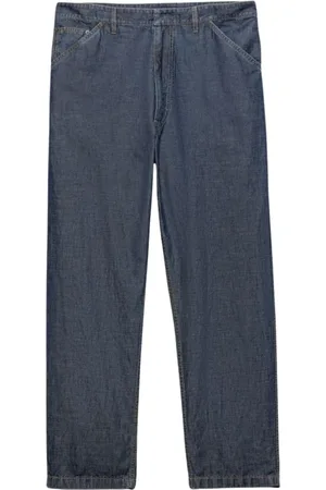 Prada Jeans, Heren, Blauw, L, Katoen, Blauwe Straight Leg Broek