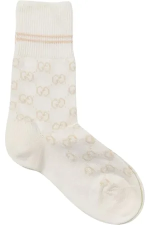 Gucci Ondergoed, Heren, , M, Gestreepte Crew Socks Geel Room