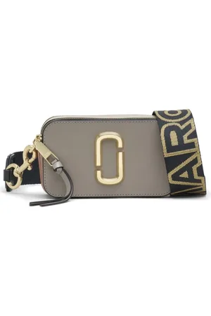 Marc Jacobs Tassen, Dames, Grijs, ONE Size, Leer, Snapshot Schoudertas