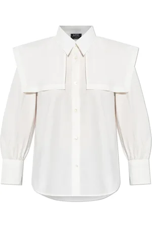 A.P.C. Blouses & Shirts, Dames, , M, Katoen, Overhemd met afneembare brede kraag