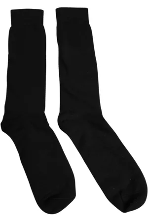 Dolce & Gabbana Ondergoed, Heren, Zwart, L, Katoen, Logo Detail Katoenen Mid Calf Sokken