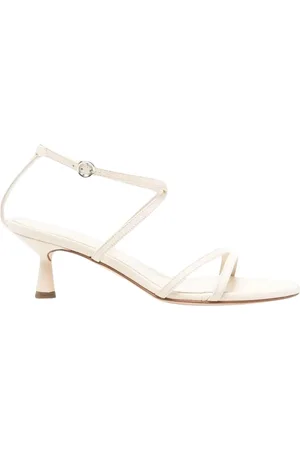 Aeyde Schoenen, Dames, , 37 EU, Leer, Elegante Cream Heeled Sandalen