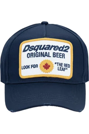 Dsquared2 Accessoires, unisex, Blauw, ONE Size, Katoen, Geborduurde Baseball Cap met Verstelbare Sluiting