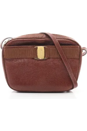 Salvatore Ferragamo Pre-owned, Dames, Bruin, ONE Size, Leer, Pre-owned Leather crossbody-bags