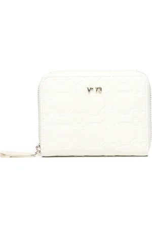 V°73 Accessoires, Dames, Wit, ONE Size, Witte Portemonnee met Metalen Logo