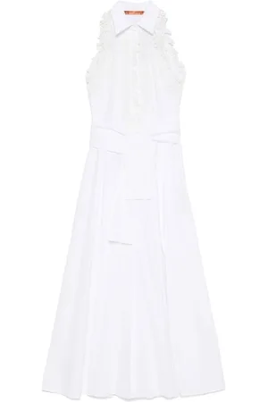 ERMANNO SCERVINO Kleedjes, Dames, Wit, L, Witte Jurk met Riem