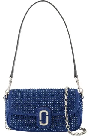 Marc Jacobs Tassen, Dames, Blauw, ONE Size, Katoen, Blauwe Katoenen Clover Schoudertas