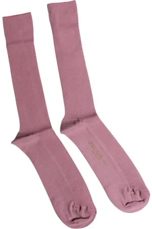 Dolce & Gabbana Ondergoed, Heren, Roze, L, Katoen, Roze Katoenen Logo Sokken