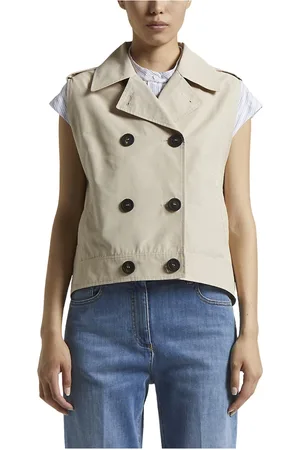 PESERICO SIGN Jassen, Dames, , 3Xs, Katoen, Technische katoenen faille trenchvest