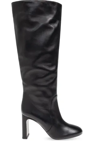 Stuart Weitzman Schoenen, Dames, Zwart, 37 1/2 EU, Leer, Hoge laarzen Yuliana