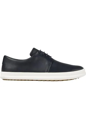 Camper Schoenen, Heren, Blauw, 40 EU, Leer, Blauwe Brogue Low Top Sneaker Leer
