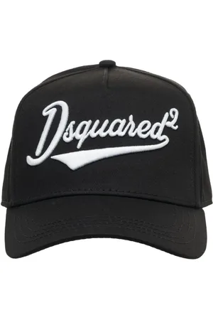 Dsquared2 Accessoires, Heren, Zwart, ONE Size, Katoen, Zwarte Baseballpet Logo Design Verstelbaar