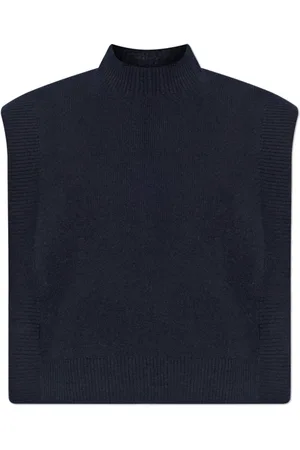 A.P.C. Truien, Dames, Blauw, M, Wol, Vest met zijstrikken