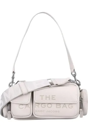 Marc Jacobs Tassen, Dames, Grijs, ONE Size, Leer, Multi Compartiment Leren Schoudertas
