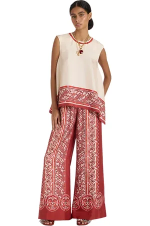 La DoubleJ Broeken, Dames, Rood, XS, Palazzo Broek