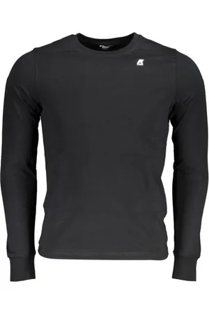 K-Way Tops, Heren, Zwart, M, Katoen, Urban Flair Longsleeve Katoenen T-shirt