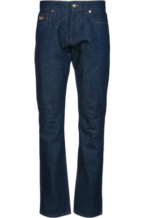 VERSACE Jeans, Heren, Blauw, W33, Denim, Klassieke Denim Jeans voor dagelijks gebruik