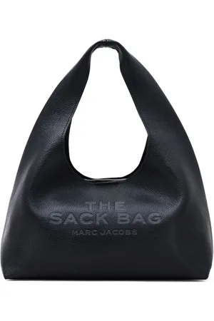 Marc Jacobs Tassen, Dames, Zwart, ONE Size, Leer, Gestructureerde Leren Zwarte Tas met Zilverkleurige Hardware