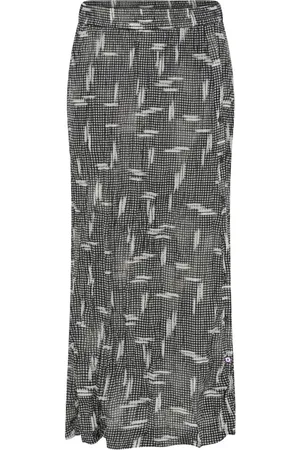 Heartmade Rokken, Dames, Grijs, XL, Abstract Print Rok Licht Check