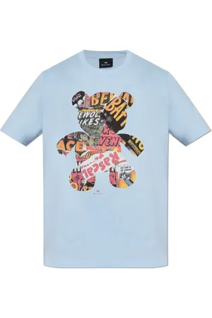Paul Smith Tops, Heren, Blauw, 2Xl, Katoen, T-shirt met kleurrijke print
