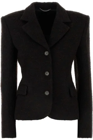MAGDA BUTRYM Jassen, Dames, Bruin, S, Bruine Boucle Blazer voor Vrouwen