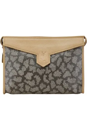 Saint Laurent Pre-owned, Dames, Bruin, ONE Size, Pre-owned Canvas saint-laurent-bags