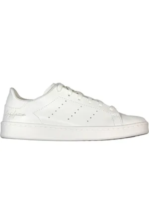 Y-3 Schoenen, Dames, Wit, 40 EU, Leer, Witte Leren Lage Sneakers