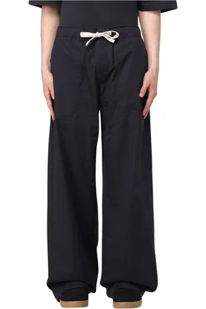 Palm Angels Broeken, Heren, Zwart, XL, Moderne Trekkoordbroek
