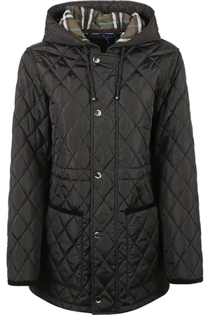 Burberry Jassen, Dames, Zwart, S, Nylon, Zwarte Jassen voor Vrouwen
