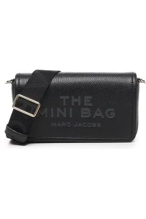 Marc Jacobs Tassen, Dames, Zwart, ONE Size, Leer, Zwarte Schoudertas met Klep Sluiting