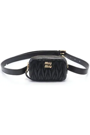 Miu Miu Pre-owned, Dames, Zwart, ONE Size, Leer, Pre-owned Leather crossbody-bags