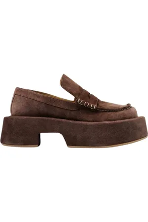 J.W.Anderson Schoenen, Dames, Bruin, 40 EU, Leer, Bruine Platform Mocassins