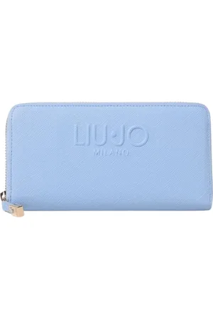 Liu Jo Accessoires, Dames, Blauw, ONE Size, Portemonnee met reliëflogo en ritssluiting