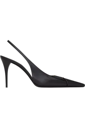 Saint Laurent Schoenen, Dames, Zwart, 38 EU, Elegante Slingback Pumps