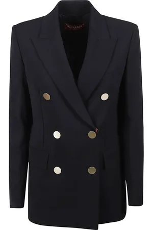 Max Mara Jassen, Dames, Blauw, M, Blauwe Jassen Edicola