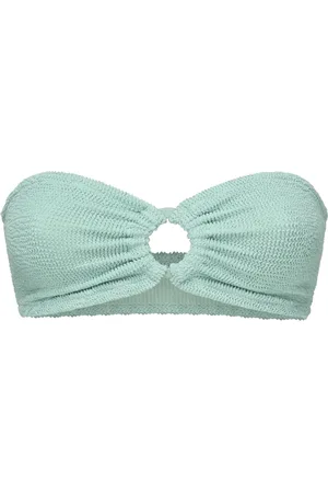 MC2 SAINT BARTH Badkleding, Dames, Groen, M, Salie Groene Bandeau Top met Front Ring